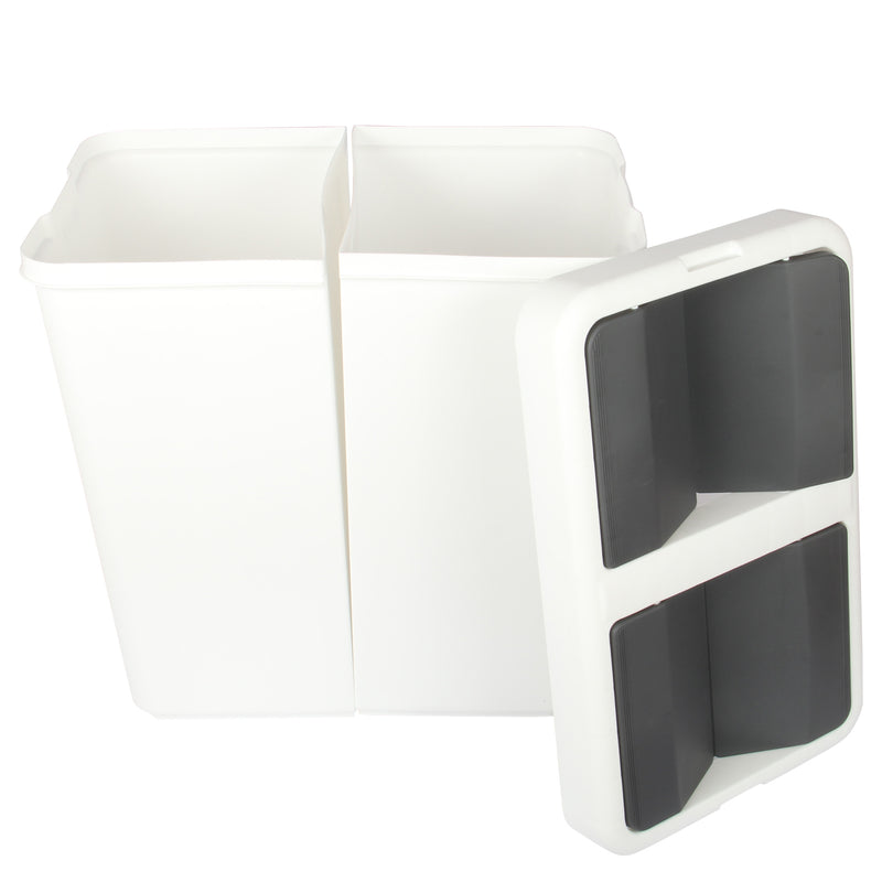 Rubbish Waste Bin Recycling Dual Compartment 80L.