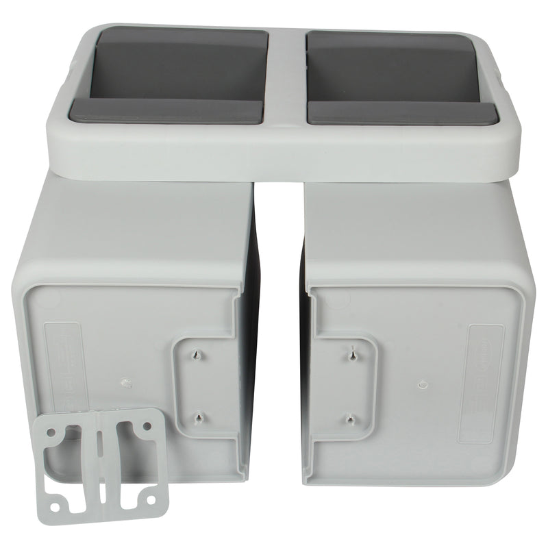 Rubbish Waste Bin Recycling Dual Compartment 80L.