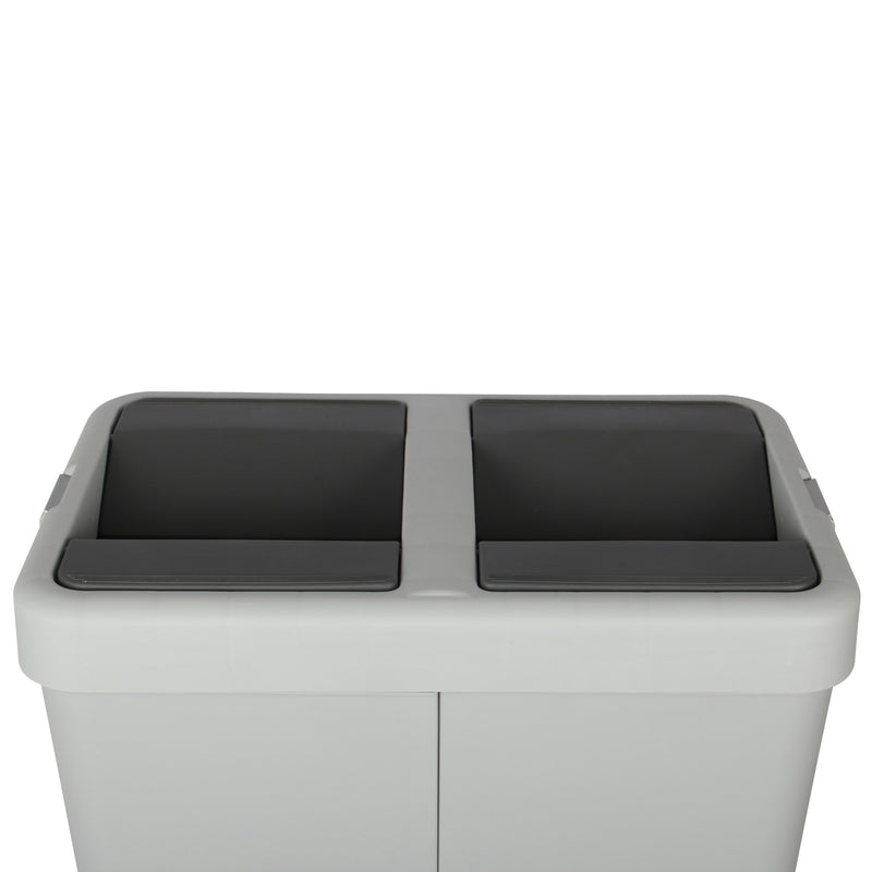 Rubbish Waste Bin Recycling Dual Compartment 80L.