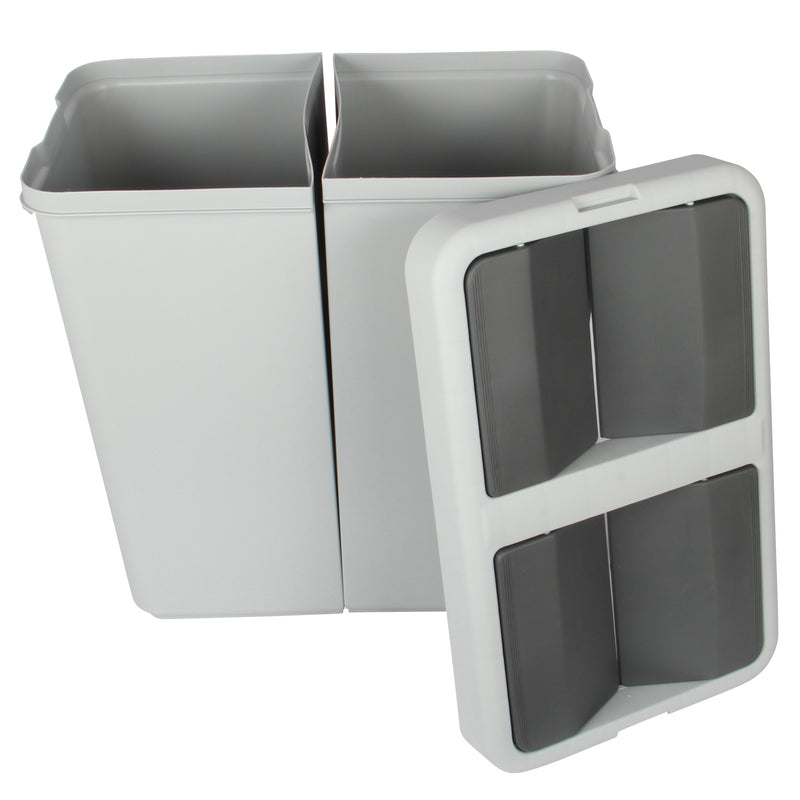 Rubbish Waste Bin Recycling Dual Compartment 80L.
