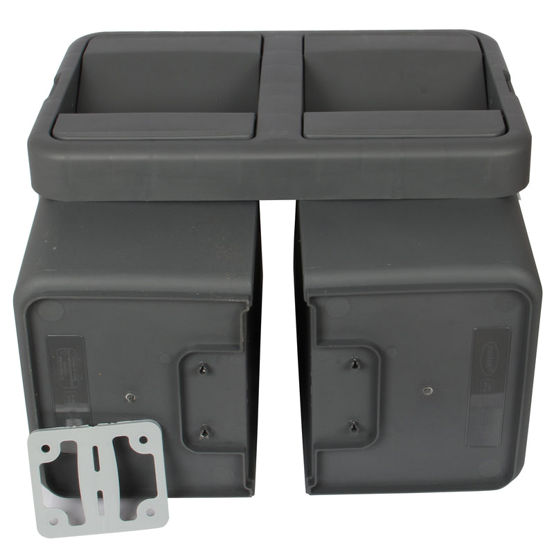 Rubbish Waste Bin Recycling Dual Compartment 80L.