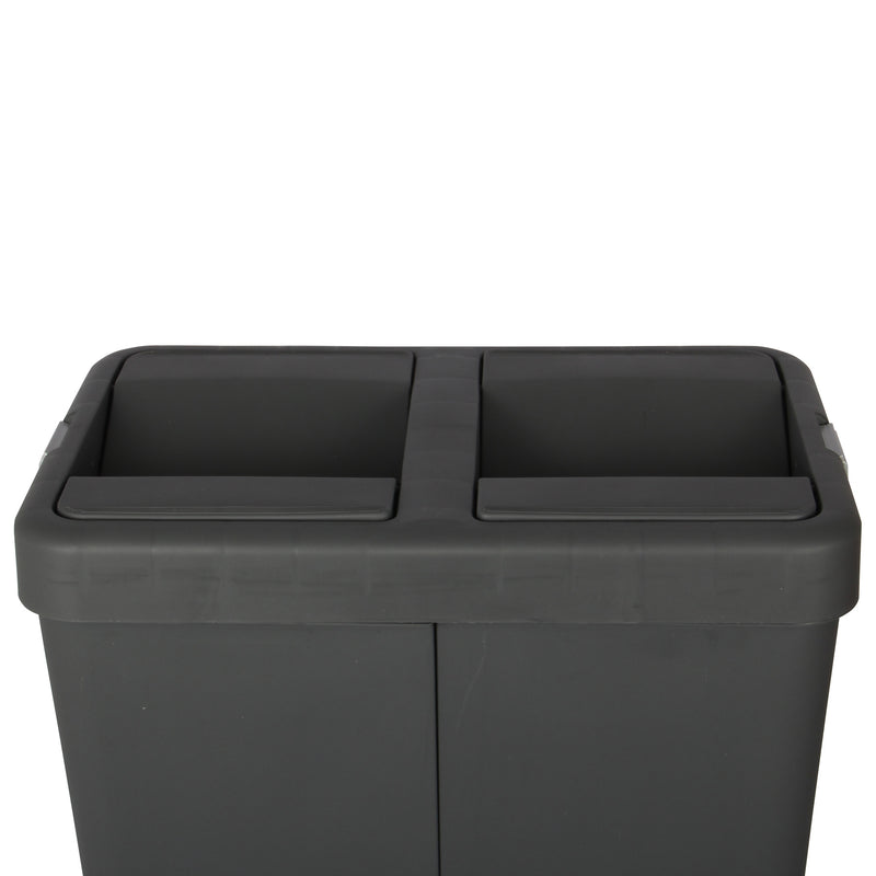 Rubbish Waste Bin Recycling Dual Compartment 80L.