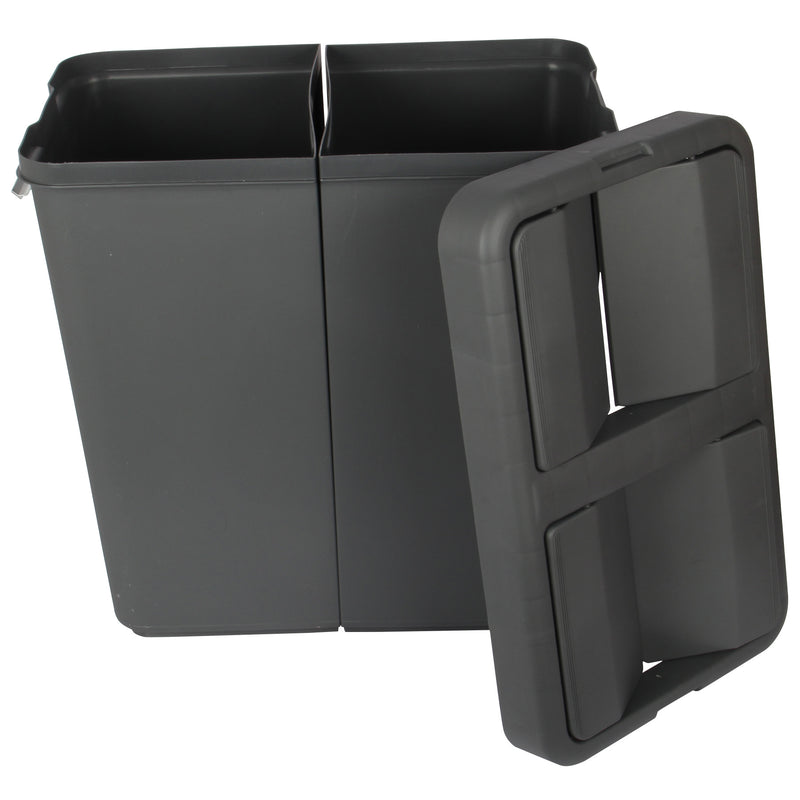 Rubbish Waste Bin Recycling Dual Compartment 80L.
