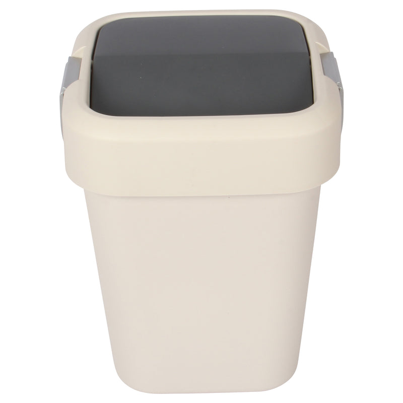 8 Litre Plastic Swing Top Bin. In and Outdoor Dustbin Waste Bin Container.