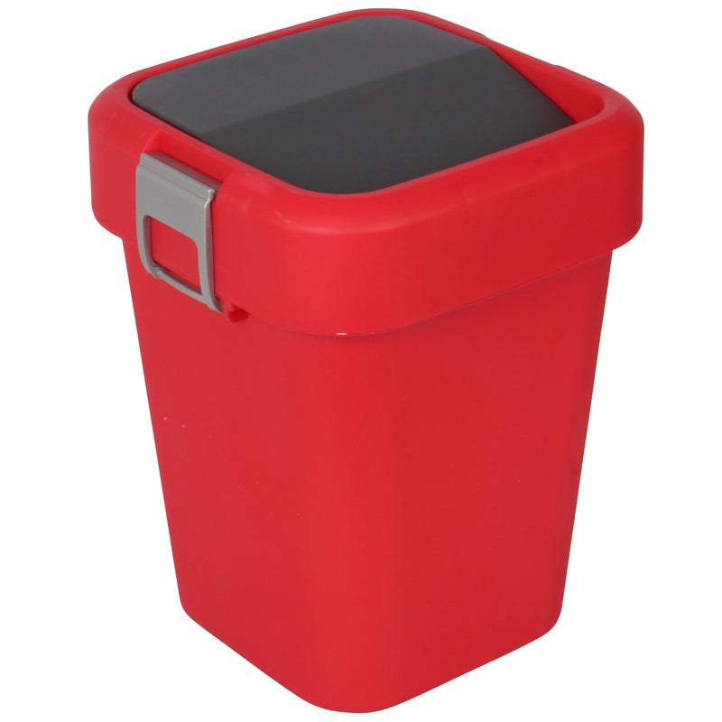8 Litre Plastic Swing Top Bin. In and Outdoor Dustbin Waste Bin Container.