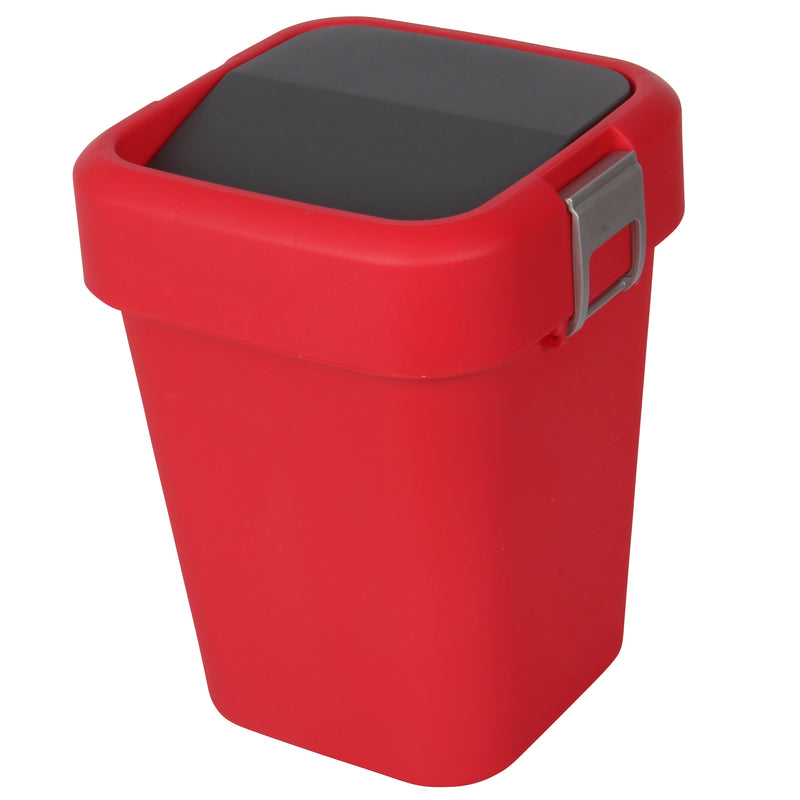 8 Litre Plastic Swing Top Bin. In and Outdoor Dustbin Waste Bin Container.