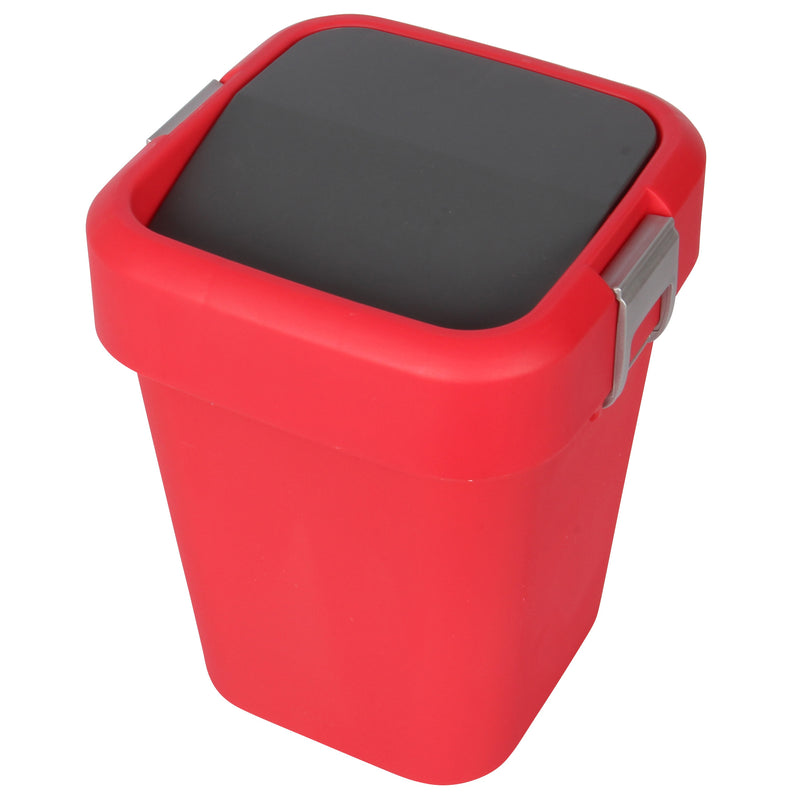 8 Litre Plastic Swing Top Bin. In and Outdoor Dustbin Waste Bin Container.