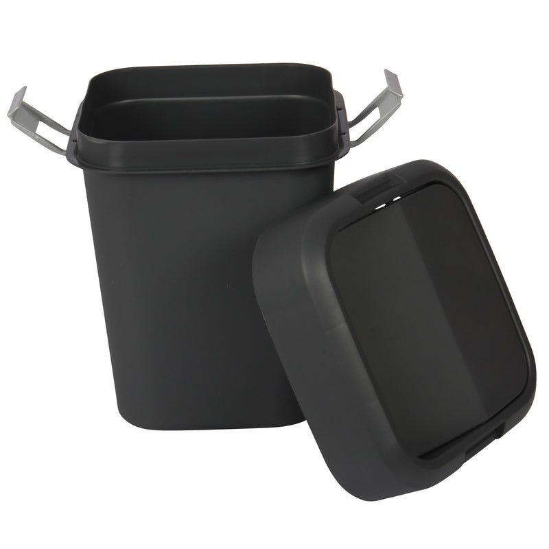 8 Litre Plastic Swing Top Bin. In and Outdoor Dustbin Waste Bin Container.