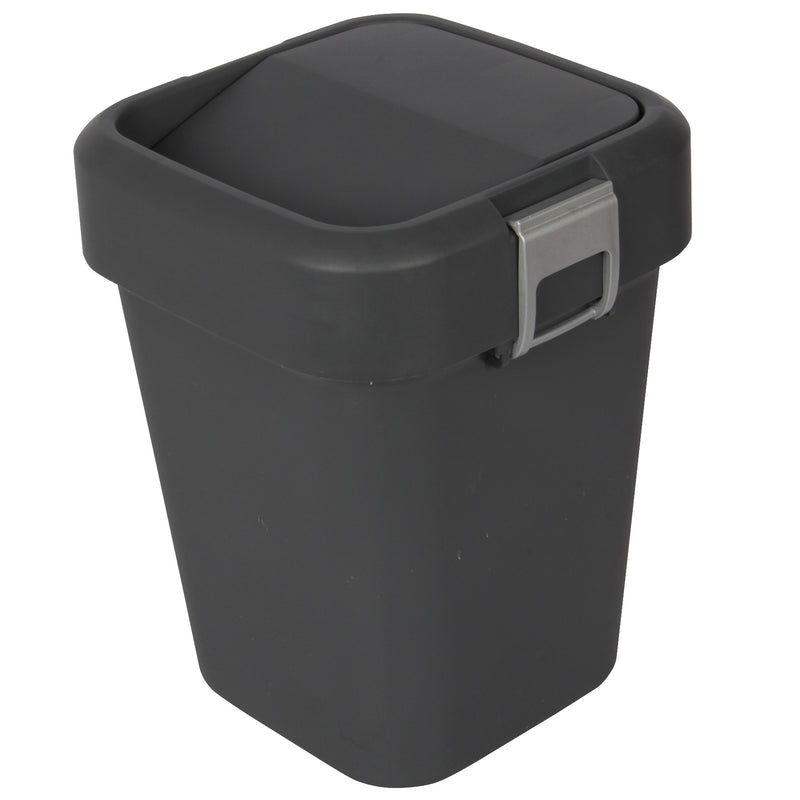 8 Litre Plastic Swing Top Bin. In and Outdoor Dustbin Waste Bin Container.