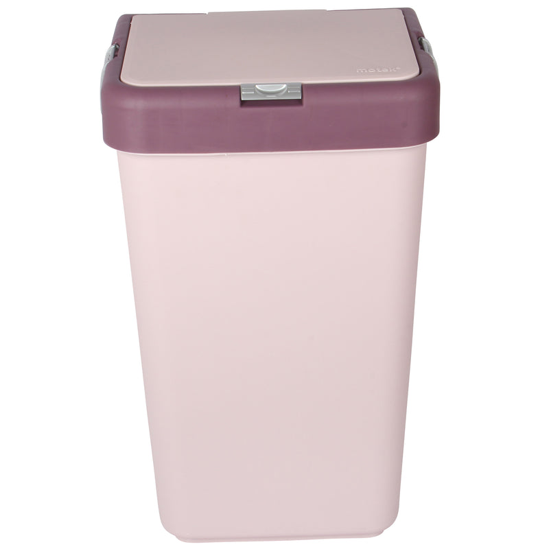 Push-Button Laundry Basket Bin. Single Compartment 40 Liter Storage.