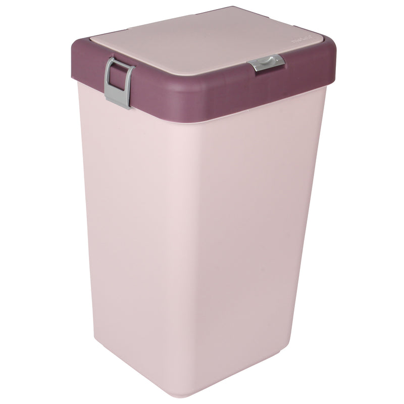 Push-Button Laundry Basket Bin. Single Compartment 40 Liter Storage.