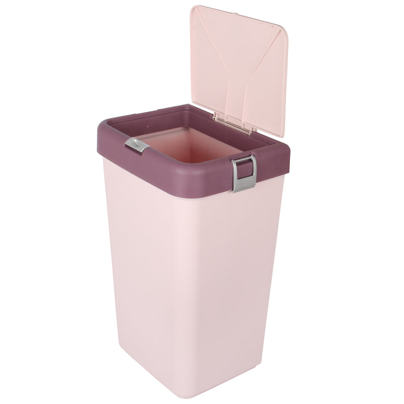 Push-Button Laundry Basket Bin. Single Compartment 40 Liter Storage.