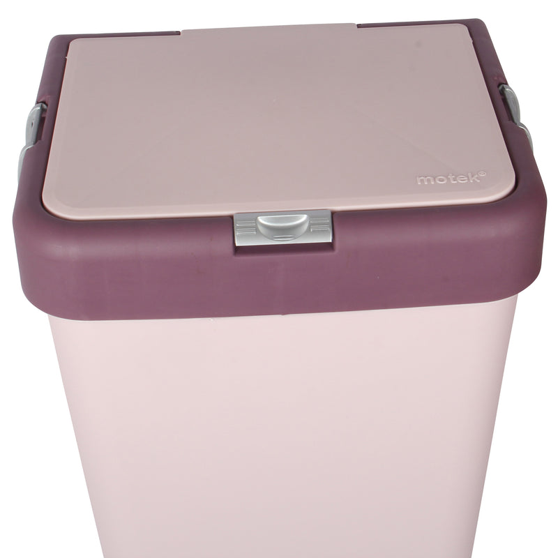 Push-Button Laundry Basket Bin. Single Compartment 40 Liter Storage.