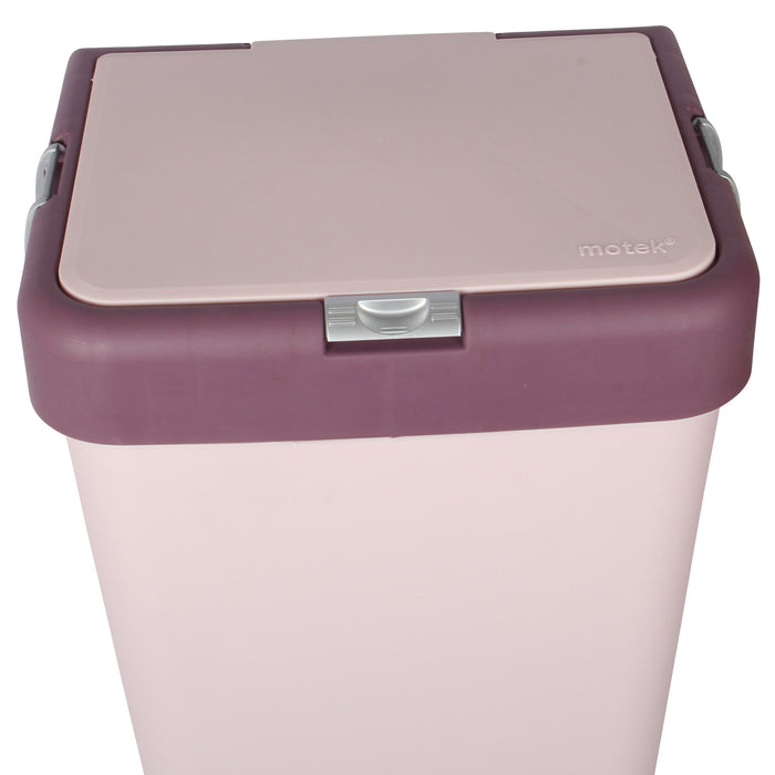 Push-Button Laundry Basket Bin. Single Compartment 40 Liter Storage.