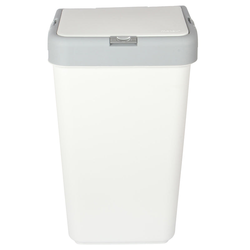 Push-Button Laundry Basket Bin. Single Compartment 40 Liter Storage.