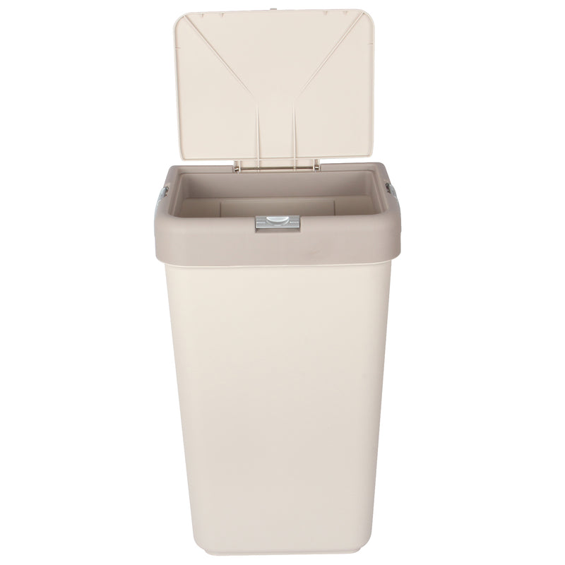 Push-Button Laundry Basket Bin. Single Compartment 40 Liter Storage.