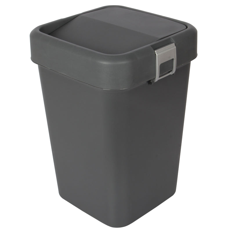 18 Litre Plastic Swing Top Bin. In and Outdoor Dustbin Waste Bin Container.