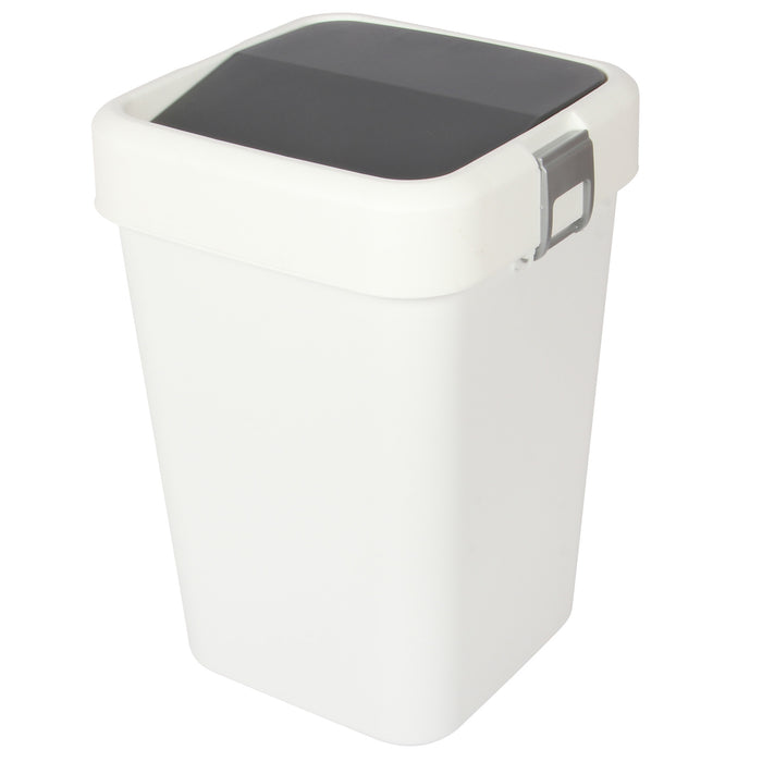 18 Litre Plastic Swing Top Bin. In and Outdoor Dustbin Waste Bin Container.