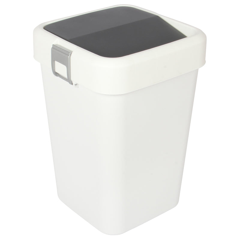 18 Litre Plastic Swing Top Bin. In and Outdoor Dustbin Waste Bin Container.