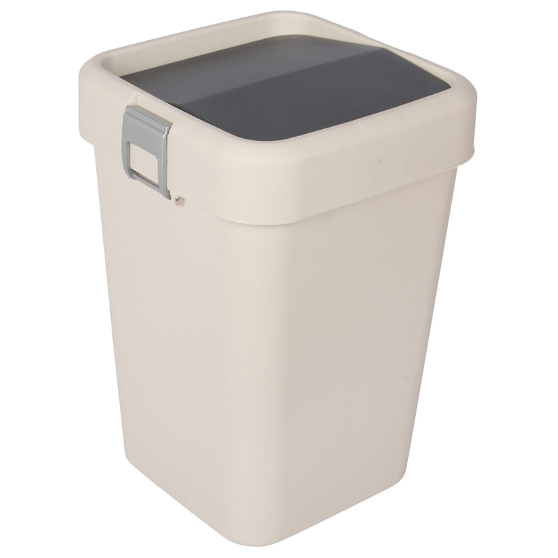 18 Litre Plastic Swing Top Bin. In and Outdoor Dustbin Waste Bin Container.