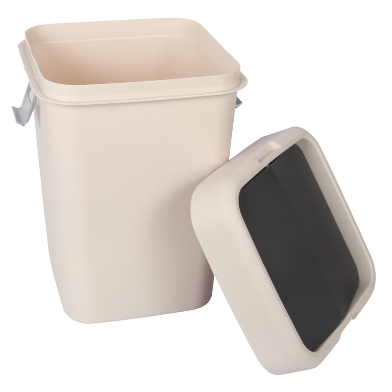 18 Litre Plastic Swing Top Bin. In and Outdoor Dustbin Waste Bin Container.