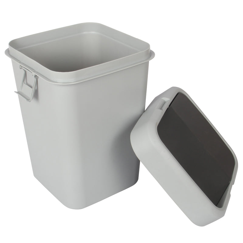 18 Litre Plastic Swing Top Bin. In and Outdoor Dustbin Waste Bin Container.
