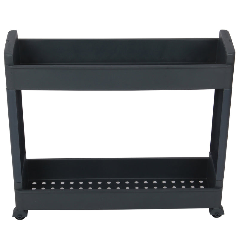 2 Tier Slide out Slim Storage Tower Antrasit
