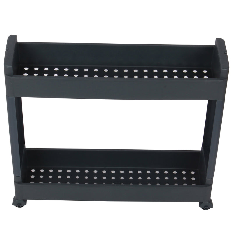 2 Tier Slide out Slim Storage Tower Antrasit