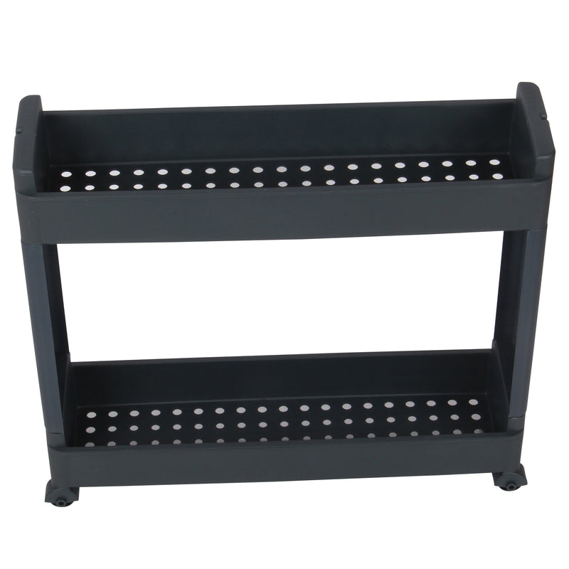 2 Tier Slide out Slim Storage Tower Antrasit