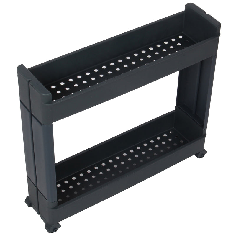 2 Tier Slide out Slim Storage Tower Antrasit
