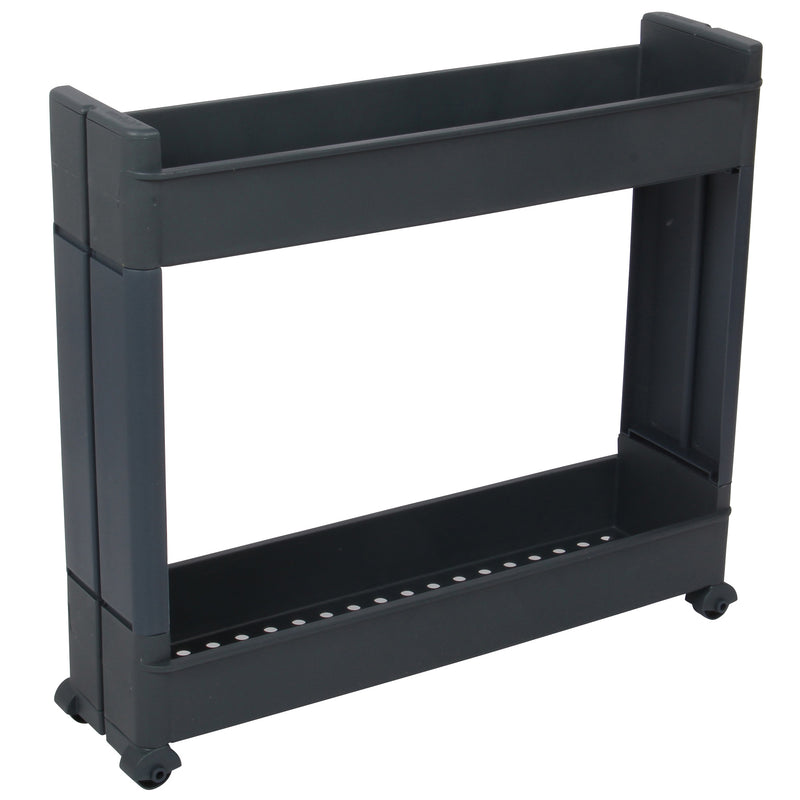 2 Tier Slide out Slim Storage Tower Antrasit