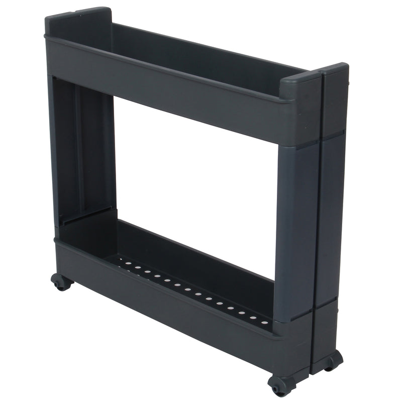 2 Tier Slide out Slim Storage Tower Antrasit