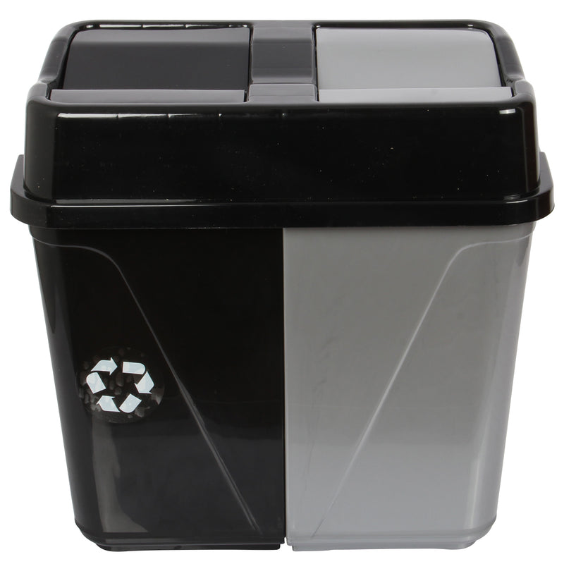 Double Rubbish Waste Separation Bin Recycling. Dual Compartment 40 L (2 x 20 L)