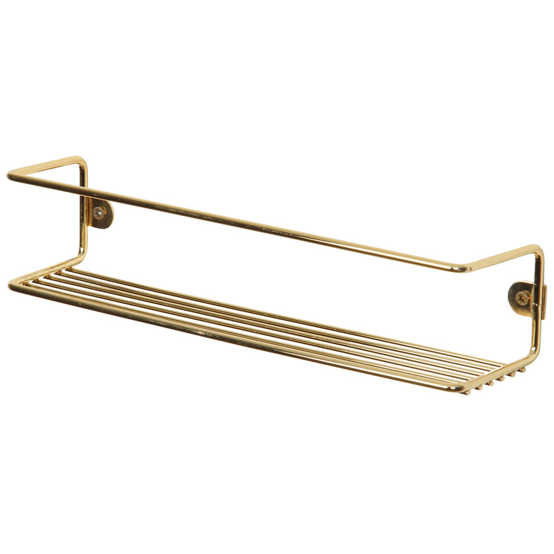 Kitchen Wall Mounted Jar Holder. Bathroom Makeup Storage Organizer. (Pack of 3) (Gold) (33 cm)