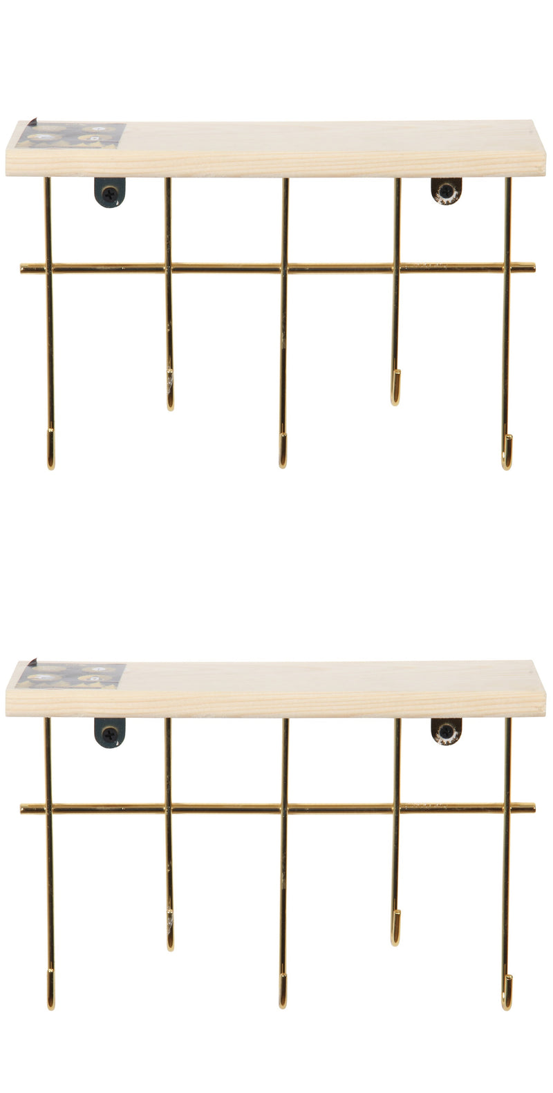 2x Key Hook. Wall Mounted Key Hanger Hook. 5 Hooks.