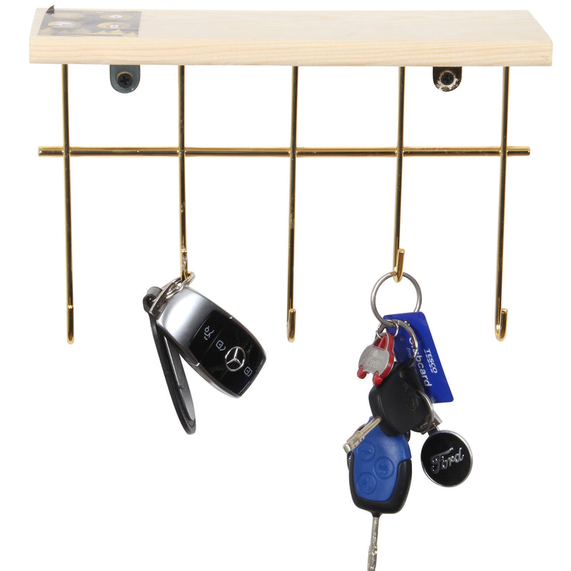 Key Hook for Wall. 5 Hooks Key Rack. Decorative Hanger Hook.