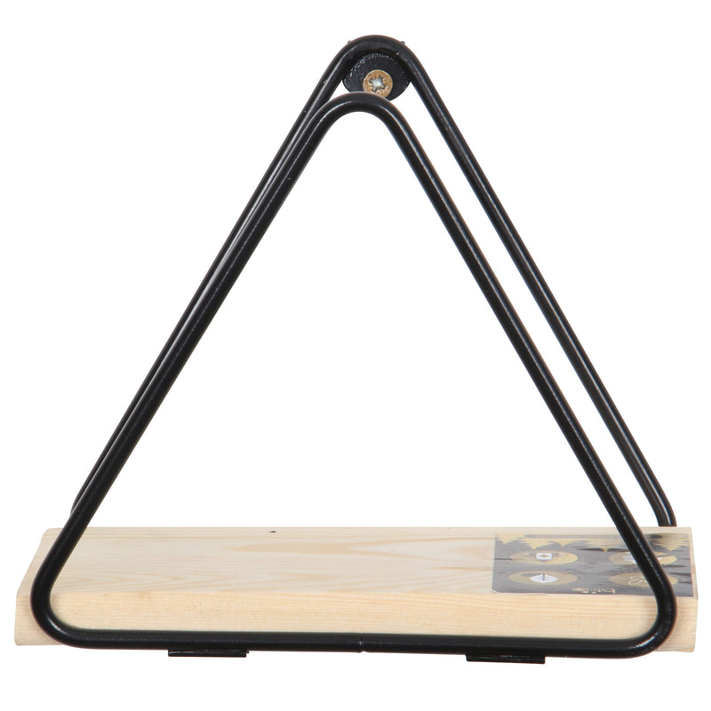 6 Pcs Different Style Miniature Decorative Wall Shelf Set. (Black & Solid Wood).