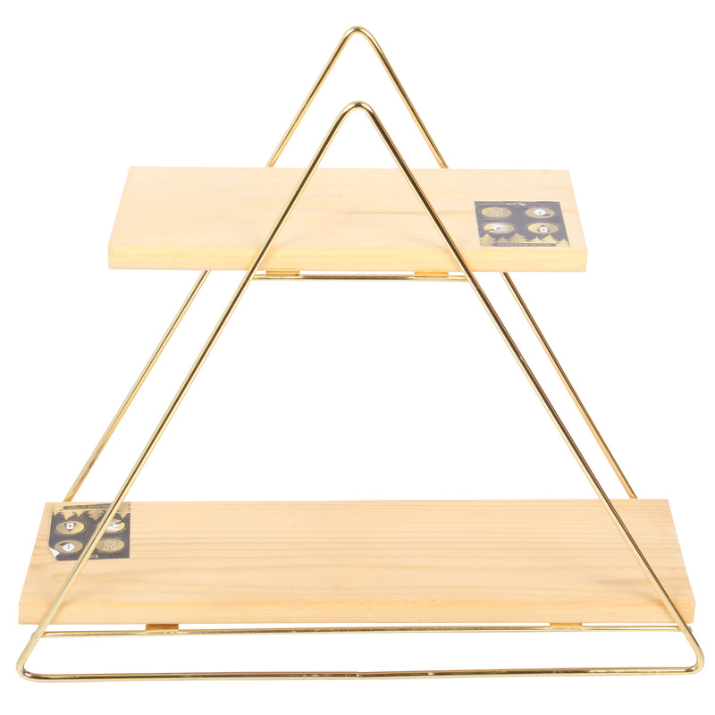 2 Tier Serving Stand. Triangle Shelf Stand. Tabletop Desktop Decorative Shelf.
