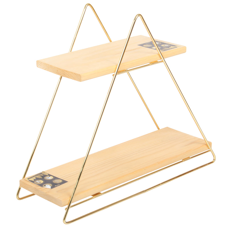 2 Tier Serving Stand. Triangle Shelf Stand. Tabletop Desktop Decorative Shelf.