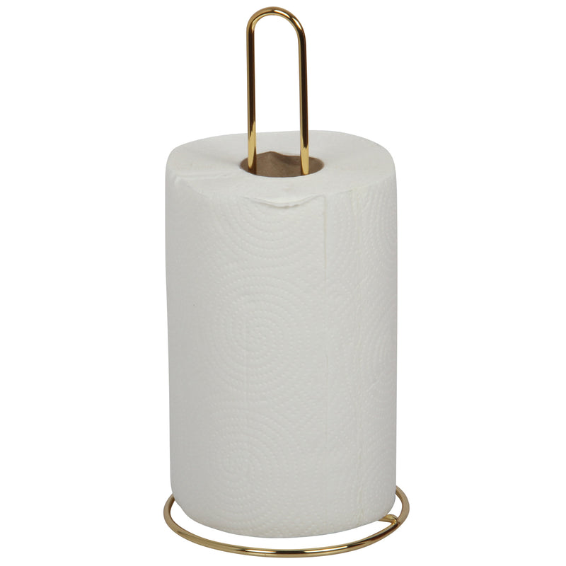 Kitchen Towel Holder and Square Napkin Holder Set. Stainless Steel. (Gold)