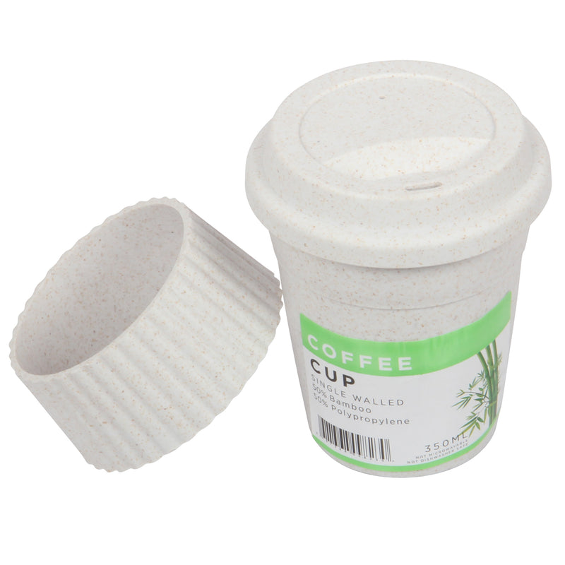 Lunch Box with Cutlery. Coffee Hot Drink Cup. Reusable Lunch Box Set. (White)