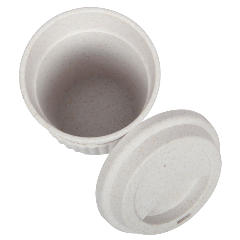 Lunch Box with Cutlery. Coffee Hot Drink Cup. Reusable Lunch Box Set. (White)