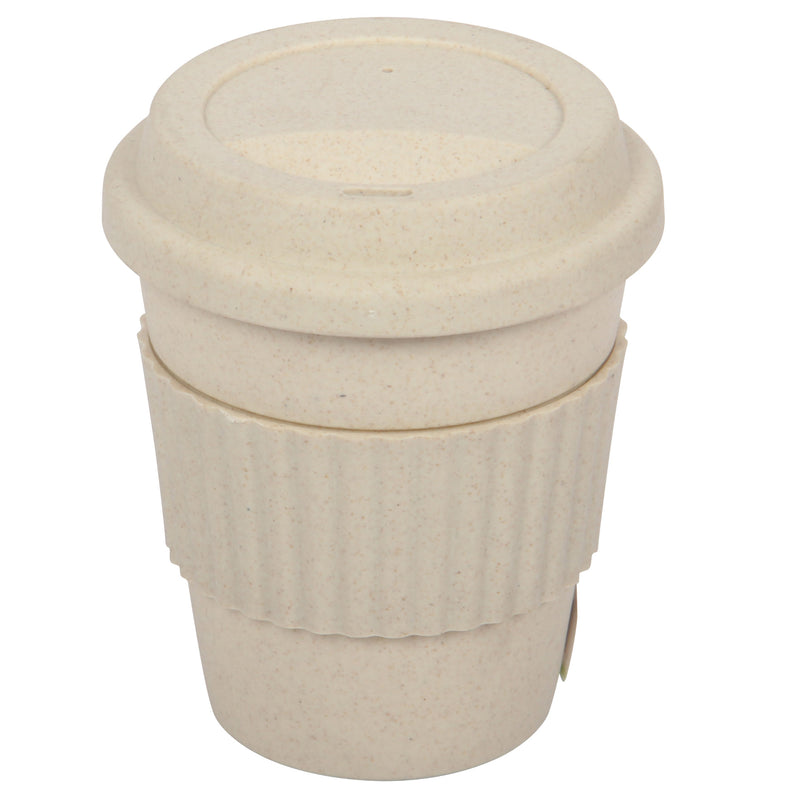 Lunch Box with Cutlery. Coffee Hot Drink Cup. Reusable Lunch Box Set. (Beige)