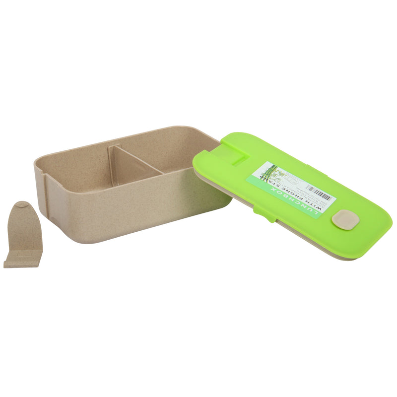 Lunch Box Set. Bamboo Reusable Lunch Box with Mug. (Green)