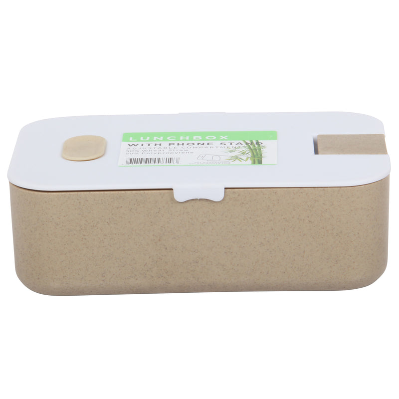 Lunch Box Set. Bamboo Reusable Lunch Box with Mug. (White)