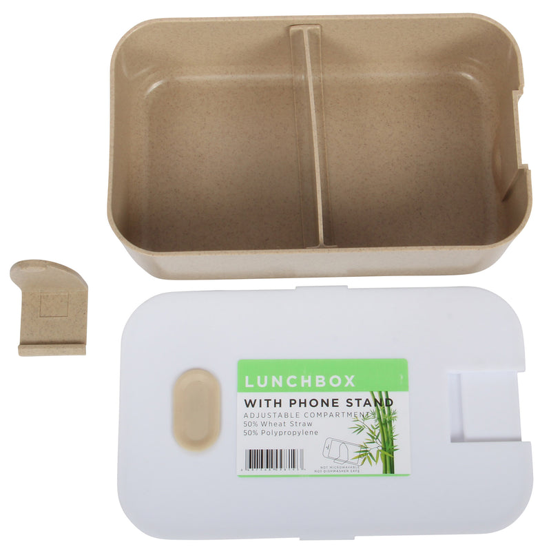Lunch Box Set. Bamboo Reusable Lunch Box with Mug. (White)