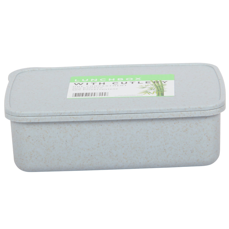 Lunch Box with Cutlery. Coffee Hot Drink Cup. Reusable Lunch Box Set. (Grey)