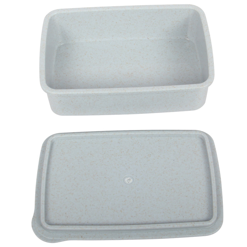 Lunch Box with Cutlery. Coffee Hot Drink Cup. Reusable Lunch Box Set. (Grey)