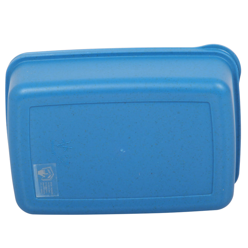 Lunch Box with Cutlery. Coffee Hot Drink Cup. Reusable Lunch Box Set. (Blue)