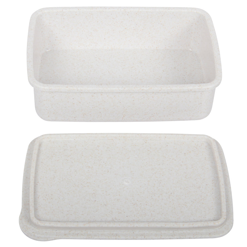 Lunch Box with Cutlery. Coffee Hot Drink Cup. Reusable Lunch Box Set. (White)